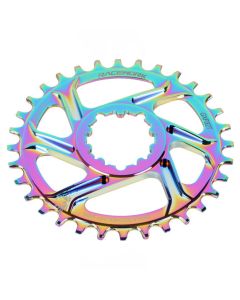 RACEWORK mountain bike galvanica disco dentato integrato cavo GXP manovella disco singolo da 30 T a 38 T disco colorato modificato