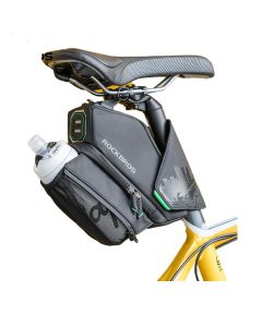 ROCKBROS borsa da sella per bicicletta riflettente impermeabile con borsa per borraccia portatile per sella reggisella accessori per biciclette