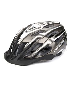 Casco sportivo per casco da mountain bike monopezzo ricaricabile con luce LED