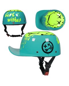 Casco da bicicletta con visiera con berretto da baseball di personalità retrò