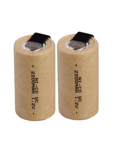2pcs Cacciavite Trapano Elettrico SC Batterie 1.2V 2200mah Sub C Ni-Cd Batteria Ricaricabile