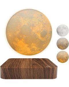 Lampada lunare creativa a levitazione magnetica Stampa 3D Lampada a sospensione lunare per atmosfera da camera da letto
