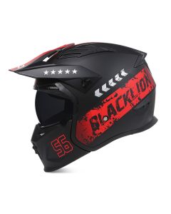 Casco da motociclista per adulti casco combinato staccabile casco integrale da equitazione per tutte le stagioni