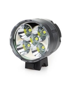 Lanterna XM-L 5x T6 7000 Lumen LED Lampada da bici Lampada frontale con caricatore da 8,4 V e batteria da 9600 mAh